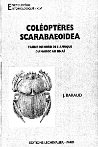 Obálka Coléoptères Scarabaeoidea (Faune du Nord de L'Afrique Du Maroc au Sinaï)