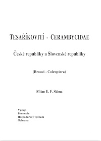 Cover of Tesaříkovití - Cerambycidae České republiky a Slovenské republiky (Brouci - Coleoptera)
