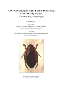 Cover of A World Catalogue of the Family Dytiscidae, or the Diving Beetles (Coleoptera, Adephaga)