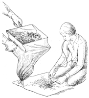 Příklad použití exhaustoru při kontrole prosevu