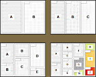 Příklady vnitřního usporádání sbírkové krabice